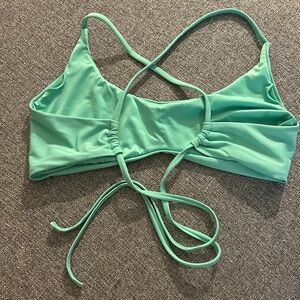 SeaFoam Fabletics Cross-Back Tie Back Bikini Top